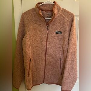 L.L. Bean Women’s Pink Full-Zip Jacket-Size Large